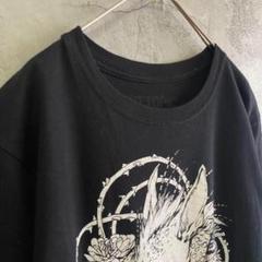 古着 ドラゴン 龍 アメリカ輸入 プリント Tシャツ 半袖 黒色