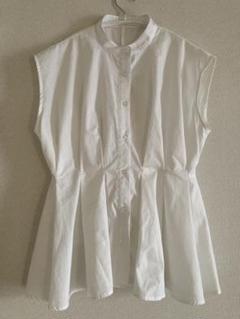 Riberry ウエストタックノースリーブブラウス