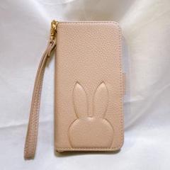 手帳型 ケース Android うさぎ ピンク 全面保護 かわいい スタンド