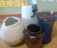 花瓶セット 4点 陶器とガラス　在庫処分