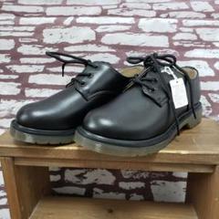 新品未使用☆ベーシックな黒のヒモ靴 シューズ M