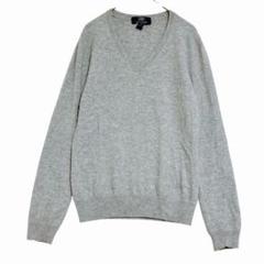 GOBI カシミヤ100 Vネックニット　グレー　M