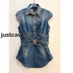 【美品】JUST cavalli ジャストカヴァリ レディース デニムジャケット 2025年最新】ジャストカヴァリ Gジャン・デニムジャケット