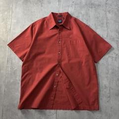 90s古着 GAP 半袖シャツ シンプルデザイン L オレンジ