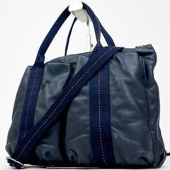 エルメス キャラバンホリゾンタルMM Hロゴ A4可 2way ネイビー レザー エルメス キャラバンホリゾンタルMM Hロゴ A4可 2way ネイビー