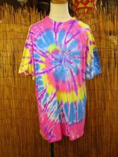 送料込み⑤新品＊男女兼用＊コットン素材＊タイダイ染め＊半袖＊Ｔシャツ＊２ＸＬ