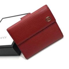 極美品✨箱付 グッチ インターロッキングG コンパクトウォレット 二つ折り財布