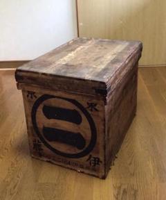 茶箱　2ケ　昭和アンティーク ss5135-1.jpg