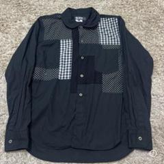 A17143 ブラックコムデギャルソン 22ss 総柄刺繍キュプラシャツ 黒XS A17143 ブラックコムデギャルソン 22ss 総柄刺繍キュプラシャツ