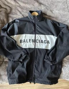 BALENCIAGA ナイロンジャケット サイズ34 ブラック/ホワイト 中古・古着通販】BALENCIAGA (バレンシアガ) ナイロンジャケット