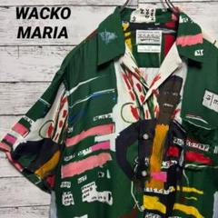 a681b【人気のLサイズ】ワコマリア　バスキア　入手困難　アロハシャツ　美品