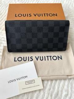 【美品】LOUIS VUITTON 長財布 ダミエ ポルトフォイユ ブラザ