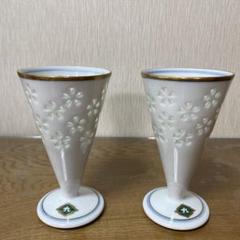 1945  有田焼　波佐見焼 丹心窯 水晶花詰 ピルスナー　2客　未使用 Amazon｜有田焼 丹心窯 水晶花詰 組湯呑(夫婦湯呑) 20803