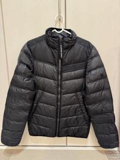 入手困難✨ ジースターロゥ ダウンジャケット ロゴプレート ブラック Leather star and letter logo embroidery down jacket coat