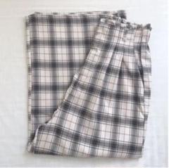 アイボリーチェックパンツ 新品未使用