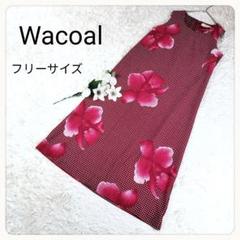 ワコール 花柄 大柄 ドット ノースリーブ ホームウェア 部屋着 フリーサイズ