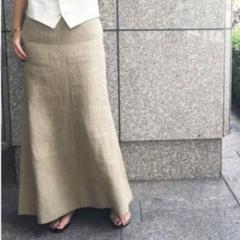 定価7.8万 MADISONBLUE パネル フレア リネン スカート 新品 定価7.8万 MADISONBLUE パネル フレア リネン スカート