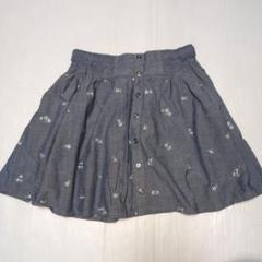150★ポンポネット★お花刺繍！ふんわりスカート★
