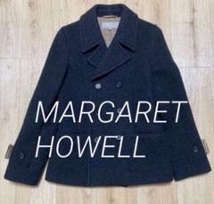 美品✨マーガレットハウエル【M】カシミヤウール混メルトンピーコート　ダークグレー 2025年最新】MARGARET HOWELL ピーコート・ウールコートの人気