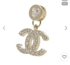 CHANEL CCロゴピアス ストーン付き　両耳