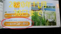 小田急山中湖フォレストコテージ A料金宿泊料50%割引券 2枚セット