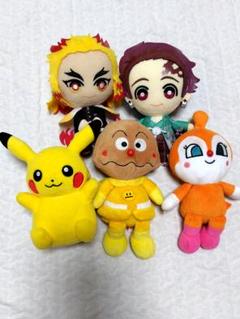 ぬいぐるみセット 鬼滅の刃・ピカチュー・カレーパンマン・ドキンちゃん
