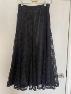 アルページュストーリー メッシュフレアスカート　黒M
