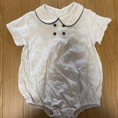 襟付きベージュロンパース　ハイバイ　90