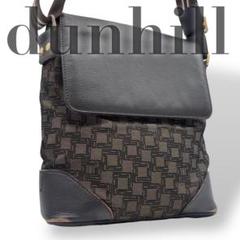 【dunhill】ダンヒル ショルダーバッグ ディーエイト キャンバス　レザー