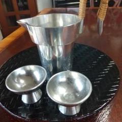 【新品未使用】錫半　酒器　本錫　ぐい呑み　徳利　ちろり　酒盃　昭和レトロ　盃 新品未使用】錫半 酒器 本錫 ぐい呑み 徳利 ちろり 酒盃 昭和