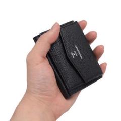 エルゴポック 三つ折り財布 ネイビー 未使用 イタリアンシュリンクレザー