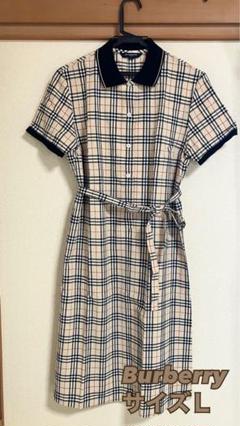 美品】BURBERRY GOLF ノバチェック 半袖 ポロシャツワンピース L