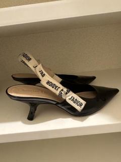 【美品】Christian Dior ドット柄 ハイヒール・パンプス DIOR | J'Adior スリングバックパンプス テクニカル ファブリック