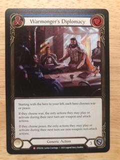 FaB Warmonger's Diplomacy 3枚セット FaB Warmonger's Diplomacy 3枚セット
