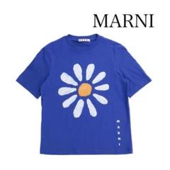 MARNI ロゴ クルーネック スパンコール付き Tシャツ　8y ブルー
