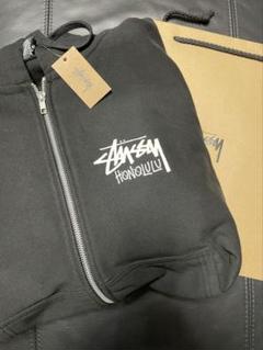 新品　Lサイズ　カリー　STUSSY ハワイ ホノルル限定 パーカー 裏起毛 ステューシー パーカー ハワイ限定 stussyホノルル ジップ