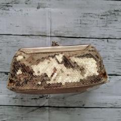 【訳あり】クラッチパース スパークルプリーツ イブニングクラッチバッグ