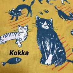 KOKKA 癒しのかわいい　ねこ柄　cotton 100% 生地　210Ⅹ115