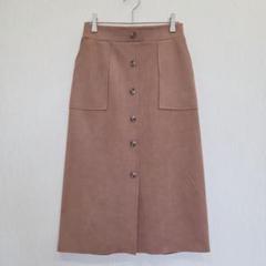 【新品、タグ付き】GERMINATION　ロングスカート　Aライン　M　スエード