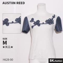 ★美品★ AUSTIIN REED トップス　Tシャツ　半袖　花模様　バイカラー
