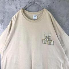 Z851古着　Tシャツ ベージュ　バックプリント