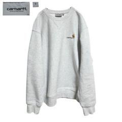 【最終値下】美品carhartt グレー スウェット Sサイズ　刺繍ロゴ