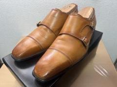 P.S.FA ダブルモンクストラップ レザーシューズ 26cm