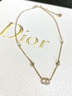 IP65防水 Dior ネックレス ゴールド ロゴ パール 可愛い 華奢 人気