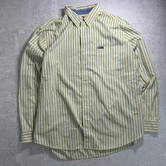 【美品】chaps 90s チャップス 長袖 シャツ ストライプ イエロー