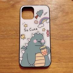 人気❣️iPhone12ケース シリコン　恐竜 韓国 シンプル かわいい