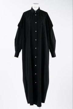 未使用級✨エンフォルド　24SS　ロングシャツドレス　ブラック　S　シャツワンピ