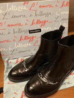 DOLCE&GABBANA/ドルチェアンドガッパーナ　サイドゴア DOLCE&GABBANA - DOLCE&GABBANA レザーポインテッドトゥ