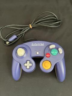 【動作品】ゲームキューブ コントローラー　クリアーパープル　スケルトン