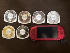 PSP 赤色 + UMDディスク 6枚 + 充電器